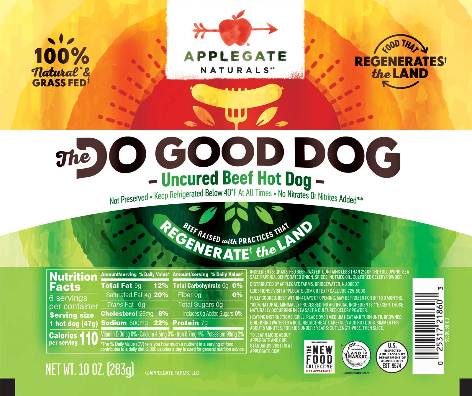 DO GOOD DOG from Applegate - Regeneratively Sourced Beef Hot Dogs