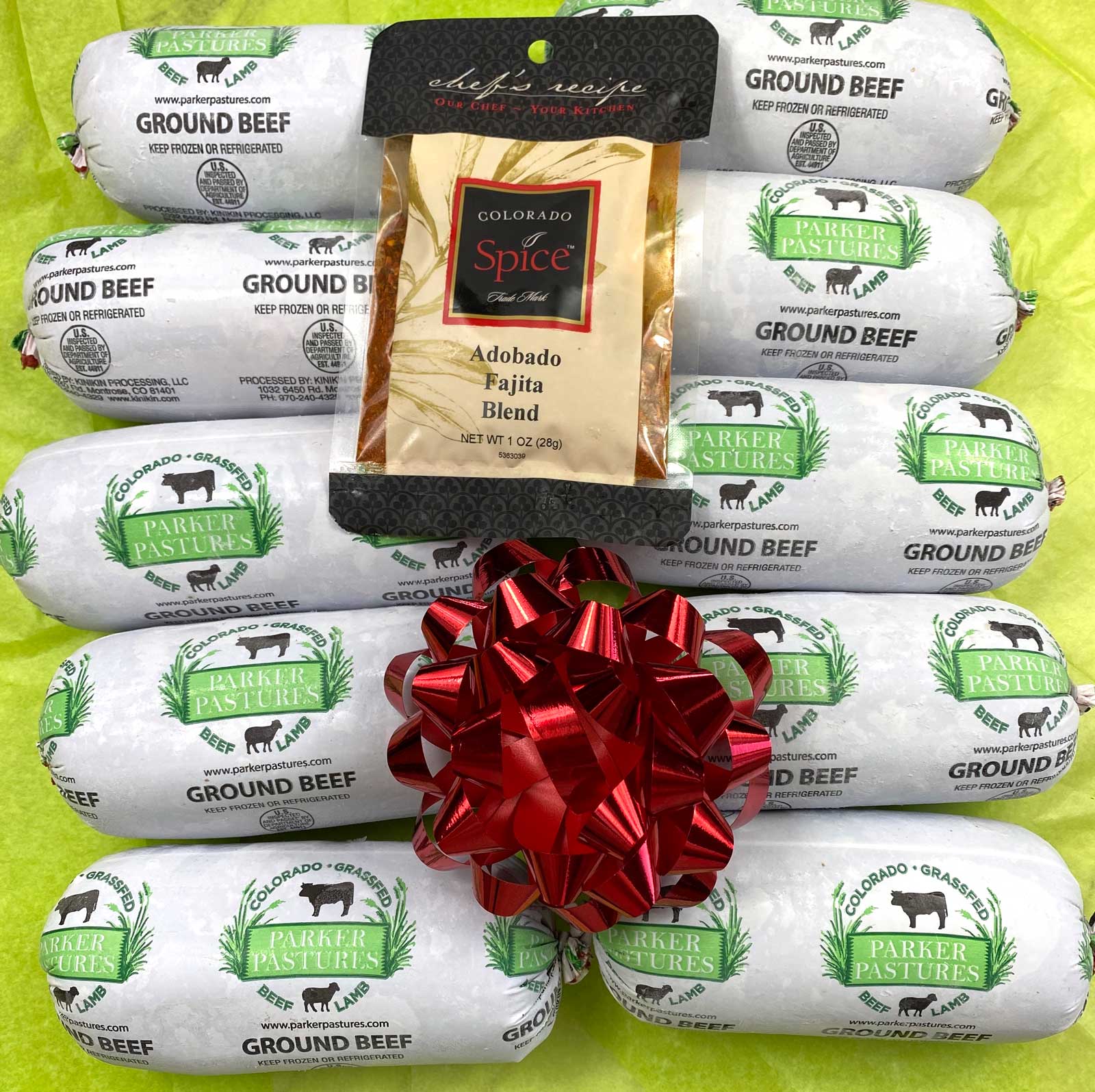 Parker Pastures Holiday Ground Beef Gift Set - Land to Market Regenerative Holiday Entertaining Guide